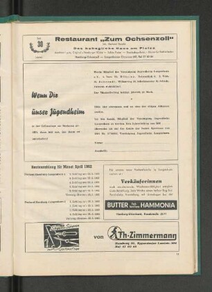 Rentenzahlung für Monat April 1962