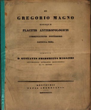 De Gregorio Magno eiusque placitis anthropologicis commentatio ..., 2,1