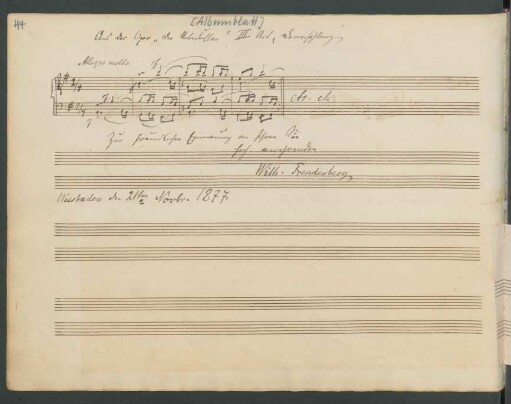 Die Nebenbuhler. Auszüge. Arr.; pf; h-Moll