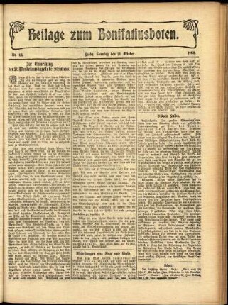 Zweite Ausgabe vom Sonntag, den 18. Oktober 1908.