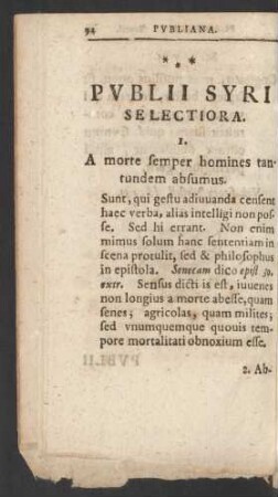 Publii Syri Selectiora