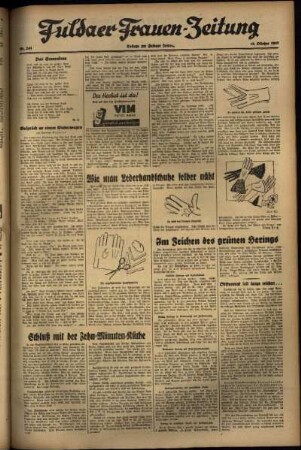 Zweite Ausgabe vom Dienstag, den 19. Oktober 1937.