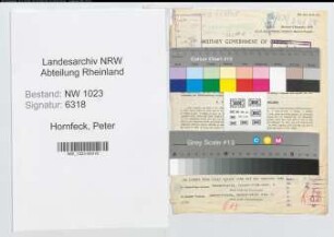 Entnazifizierung Peter Hornfeck , geb. 17.11.1900 (Dentist)