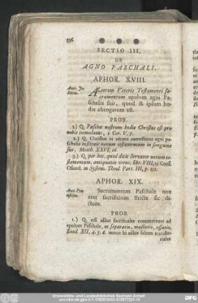 Sectio III. De Agno Paschali.