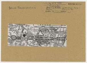 Lageplan Stalinallee. Berlin, Friedrichshain, Stalinallee (seit 1961 Karl-Marx-Allee)/Strausberger Platz/Frankfurter Tor