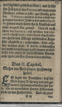 Das II. Capitel. Woher der Neid seinen Ursprung habe?