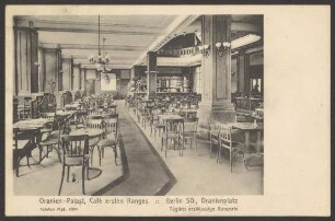 Ansichtskarte „Oranien-Palast, Café ersten Ranges“, Oranienstraße