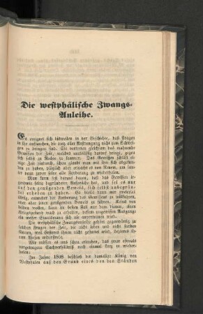 Die westphälische Zwangs-Anleihe.