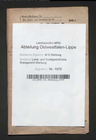 Erblasser: Vosswinkel, Maria Anna, geb. Rustemeyer: