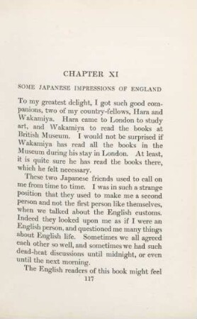 Chapter XI. Some Japanese impressions of England