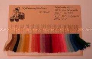 Farbmusterkarte Schafwolle 11/3
