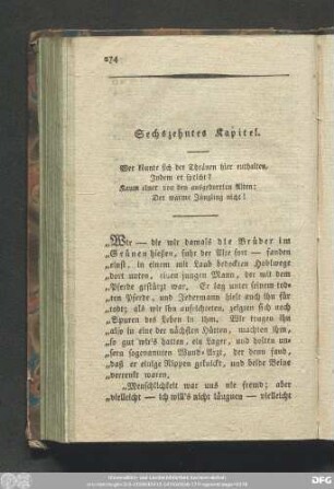 Sechszehntes Kapitel.
