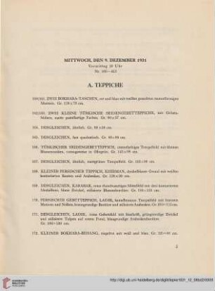Teppiche (Nr. 160-204)