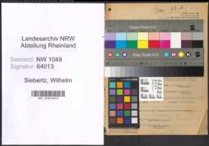 Entnazifizierung Wilhelm Siebertz , geb. 03.05.1911 (Inspektor)