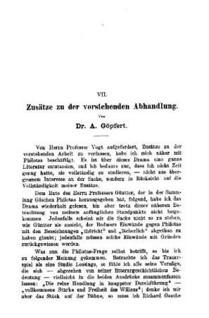 Zusätze zu der vorstehenden Abhandlung