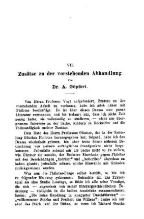Zusätze zu der vorstehenden Abhandlung