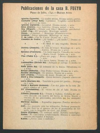 Publicaciones de la casa B. Fueyo