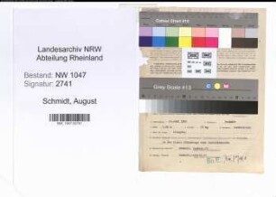 Entnazifizierung August Schmidt , geb. 14.06.1901 (Mechaniker)
