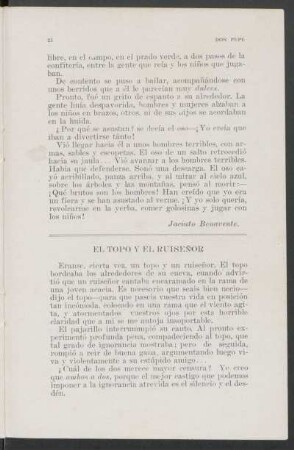 El topo y el ruiseñor
