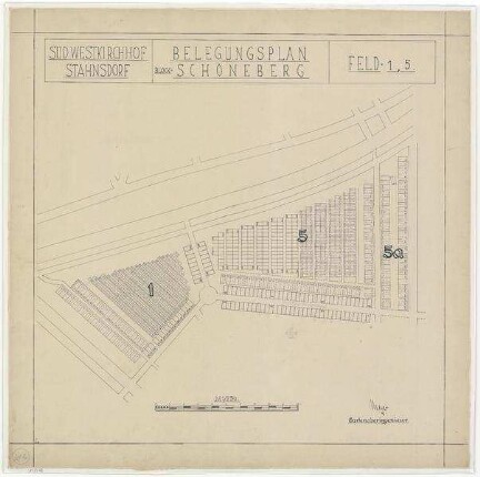 Belegungspläne Schöneberg (kartoniert) Südwestkirchhof Stahnsdorf - Feld 1,5,5a