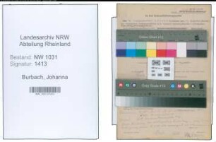 Entnazifizierung Johanna Burbach , geb. 15.04.1910 ()
