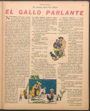El gallo parlante : El cuento para los niños