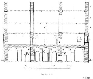 Havelberg, Dom St. Marien, Westriegel, Längsschnitt