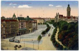 Leipzig : Roßplatz u. Neues Rathaus