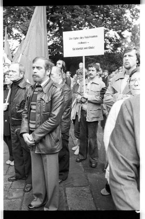 Kleinbildnegativ: Protestaktion, Solidarität mit Chile, 1977
