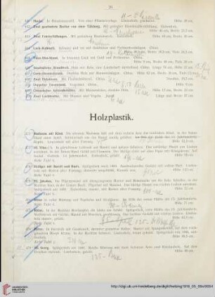 Holzplastik (Nr. 472-503)