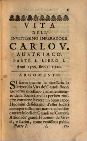 Vita Dell'Invittissimo Imperadore Carlo V. Austriaco, 1