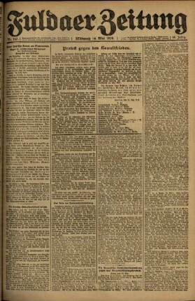 Ausgabe vom Mittwoch, den 14. Mai 1919.