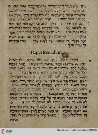 Caput secundum