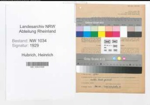 Entnazifizierung Heinrich Hubrich , geb. 17.02.1914 (Leutnant)