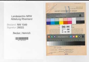 Entnazifizierung Heinrich Becker , geb. 13.03.1908 (Bahnsekretaer)