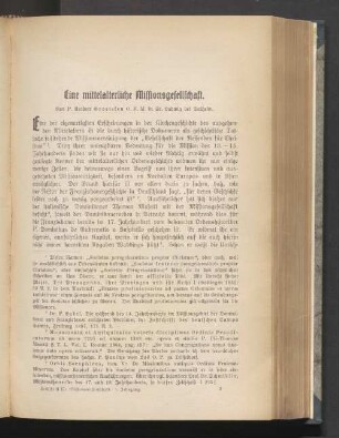 Eine mittelalterliche Missionsgesellschaft