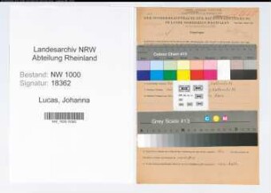 Entnazifizierung Johanna Lucas, geb. 21.12.1890 (Lehrerin)
