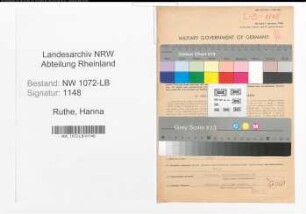 Entnazifizierung Hanna Ruthe , geb. 17.07.1901 (Angestellte)