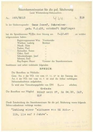 Gaus, Josef