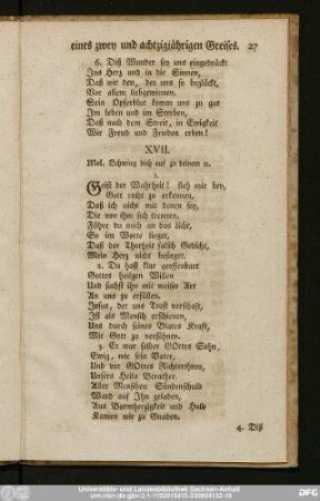 XVII. Mel. Schwing dich auf zu deinem [et]c.