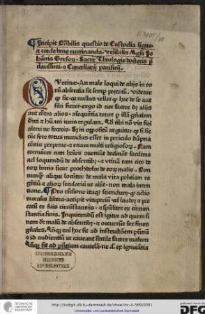 Queritur An male loqui de aliis in eorum absentia sit semper peccatum. Videtur quod sic, quia nullus vellet quod hoc de se aut sibi fieret, ergo id nec facere debet aliis aut contra alios...