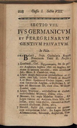 Sectio VIII. Ivs Germanicvm Et Peregrinarvm Gentivm Privatvm