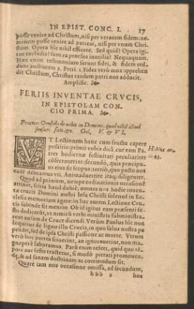 Feriis Inventae Crucis, In Epistolam ...