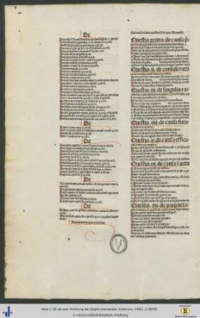 Directorium ordinis questionum secunde partis Alexandri.