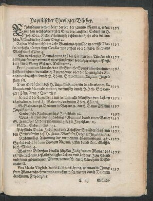 Papistischer Theologen Bücher.