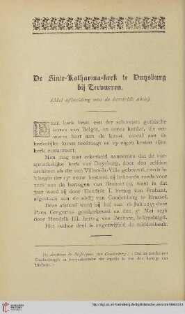 De Sinte-Katharina-kerk te Duysburg bij Tervueren