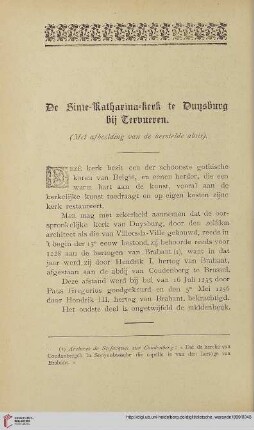 De Sinte-Katharina-kerk te Duysburg bij Tervueren