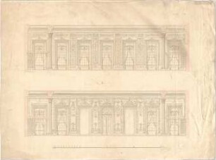 Zocher, Ernst; Architektonische Entwürfe - Innenraum (Schnitte)