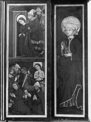 Margaretenaltar : Margaretenaltar. Holz, bemalt (um 1460). Zwei Flügel. Sankt Georgen ob Murau-Bodendorf, Filialkirche Sankt Cäcilia