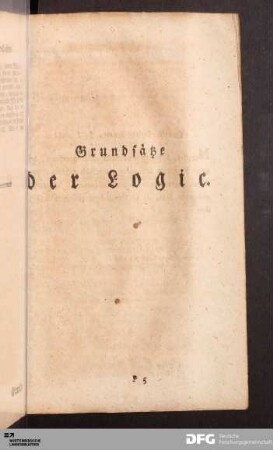 Grundsätze der Logic.